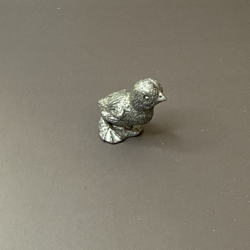 Vintage Hudson Pewter Wilson baby bird figurine sculpture MINI
